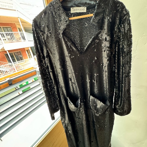 Mehtap Elaidi Sequin Dress with Front Pockets (FR36) - Picture 2 of 5